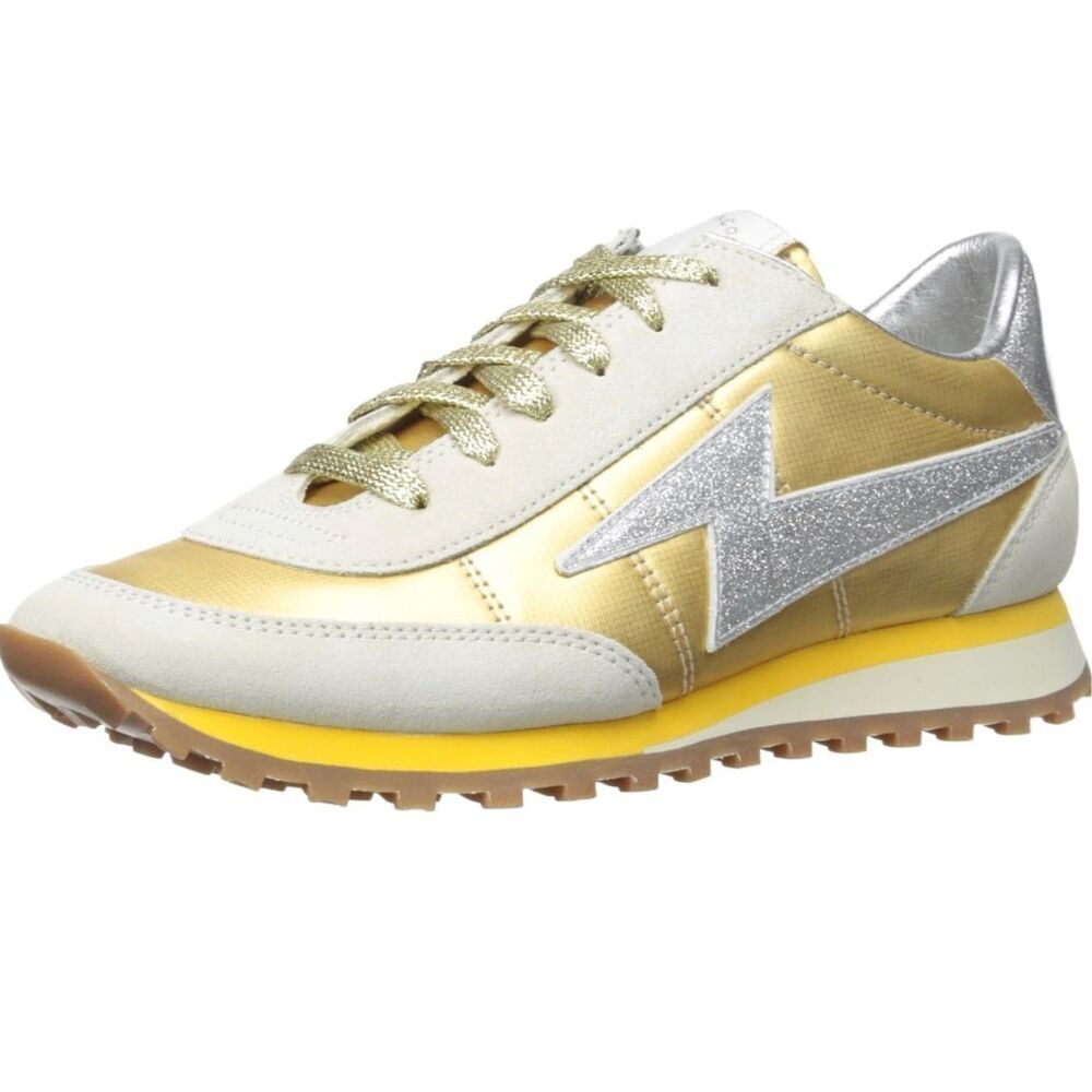 Marc Jacobs NWOT designer Astor Lightning white/ yellow sneakers size 36 (5.5)